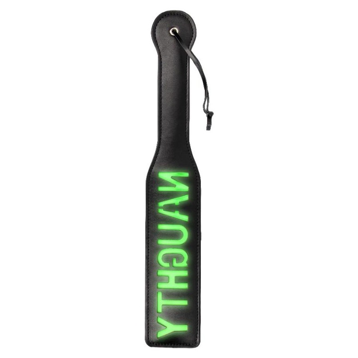 Ouch! Glow in the Dark, bici BDSM, detalii fluorescente, culoare verde