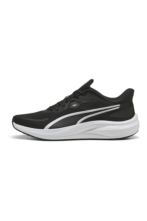 Puma, Pantofi Skyrocket Lite 2 cu brant cu amortizare pentru alergare, Alb/Negru/Argintiu