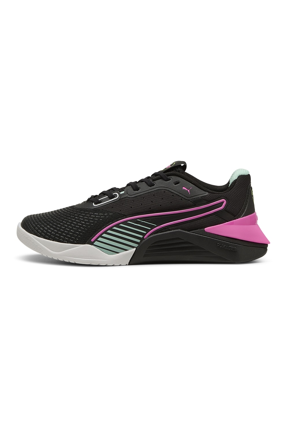 Puma, Pantofi din plasa pentru fitness Fuse 4.0, Negru, Roz, Mint, 4
