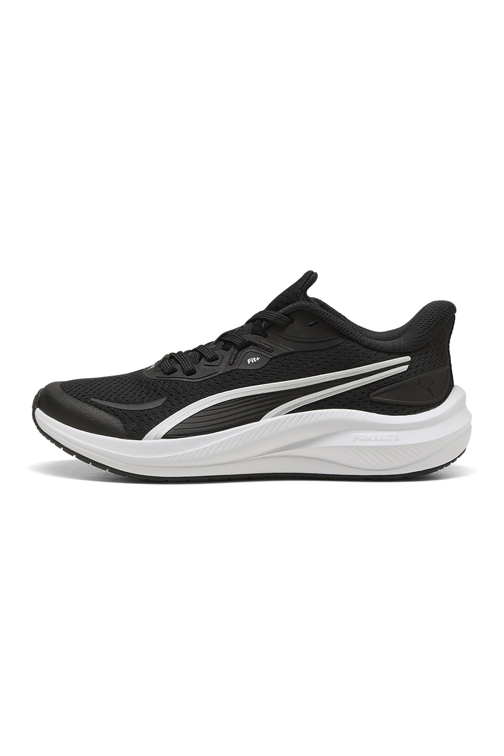 Puma, Pantofi sport Skyrocket Lite 2 din plasa, Alb, Negru, Argintiu, 38.5 EU