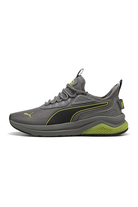 Puma,Pantofi sport Amplifier Cast Iron-Lime Smash, Verde/Gri inchis