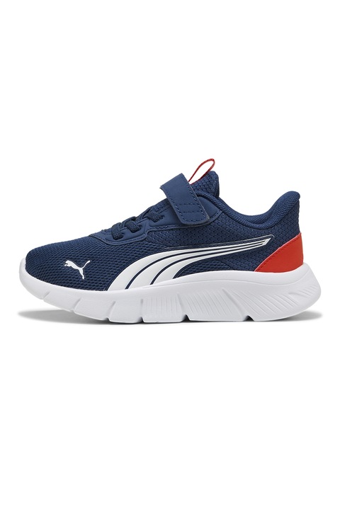 Puma, Pantofi sport FlexFocus Modern cu inchidere velcro, Rosu/Alb/Albastru inchis