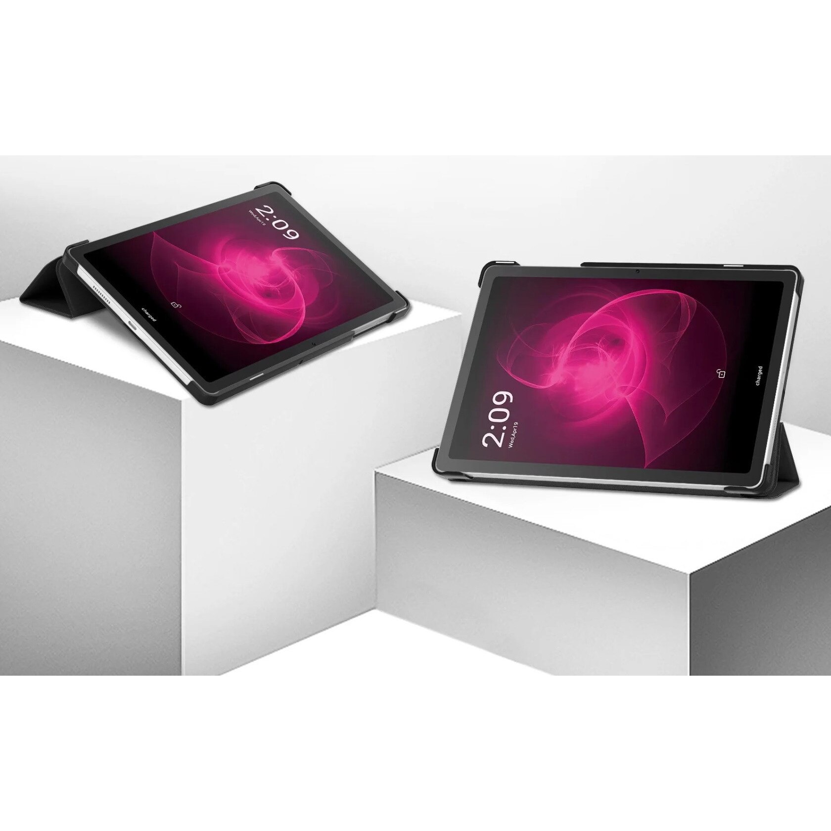 Husa de tip cover EtuiTab pentru T-Mobile T Tablet 2 5G 10,1", verde, piele ecologica, suport integrat