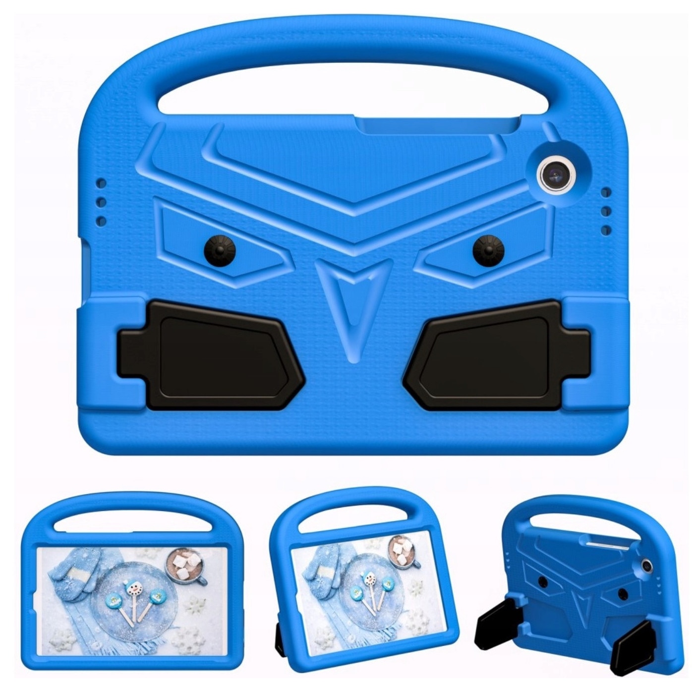Husa Tableta Kids Pancer Albastra 2023, protectie completă, suport, pentru Samsung Galaxy Tab A9+ Plus 11