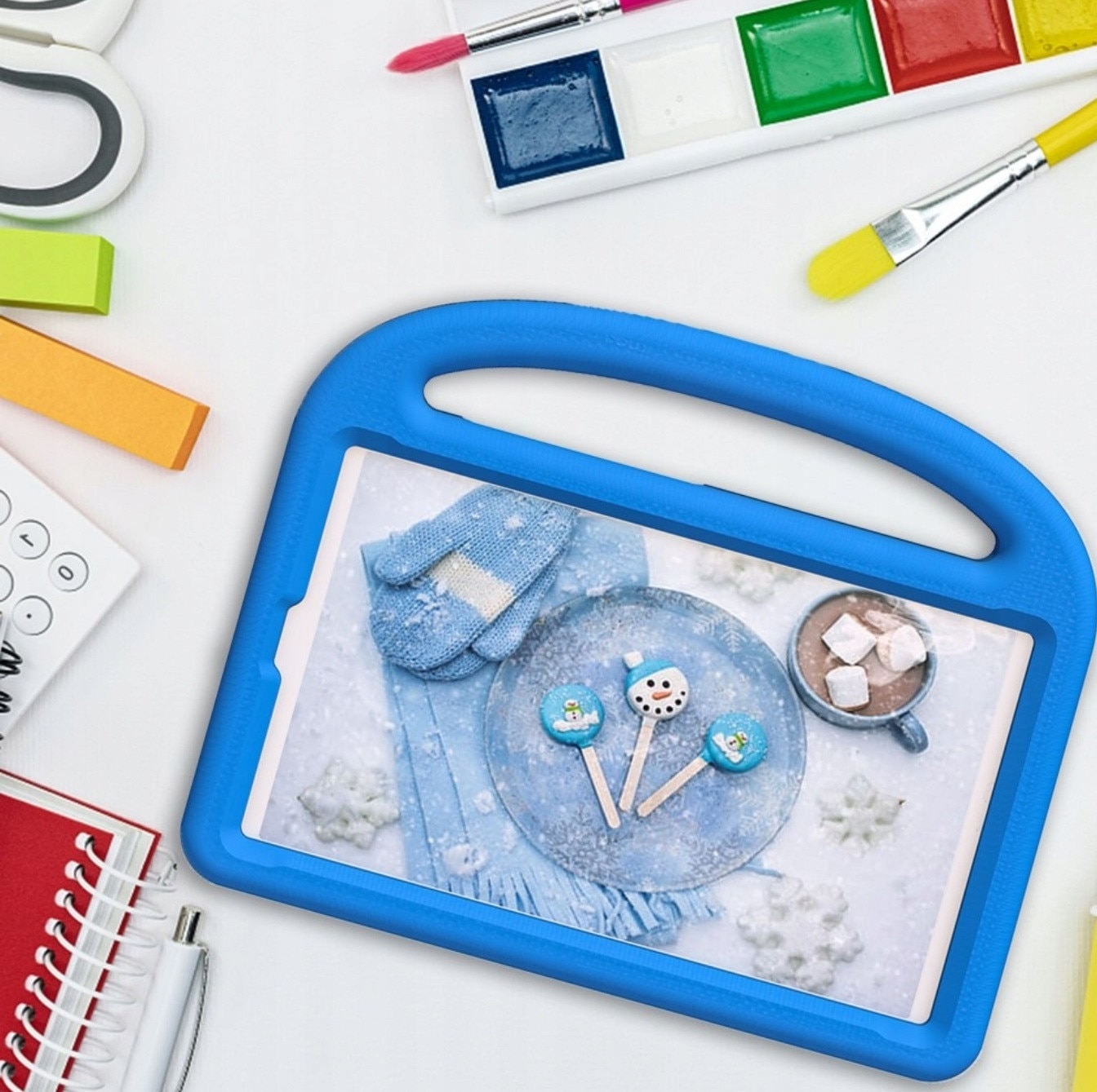 Husa Tableta Kids Pancer Albastra 2023, protectie completă, suport, pentru Samsung Galaxy Tab A9+ Plus 11