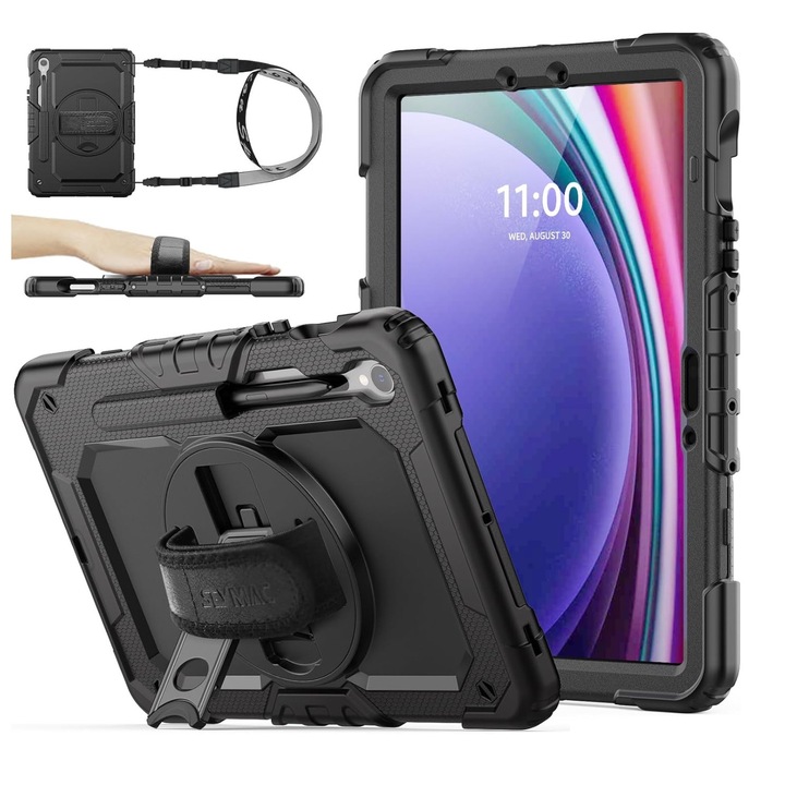 Husa Armor Blindata Pentru Samsung Galaxy Tab S9 Fe 10.9 Sm-X510 Sm-X516 / S9 Negru