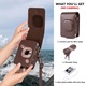 Защитен калъф за Fujifilm Instax Mini LiPlay, със стойка за ясни снимки, кафяв