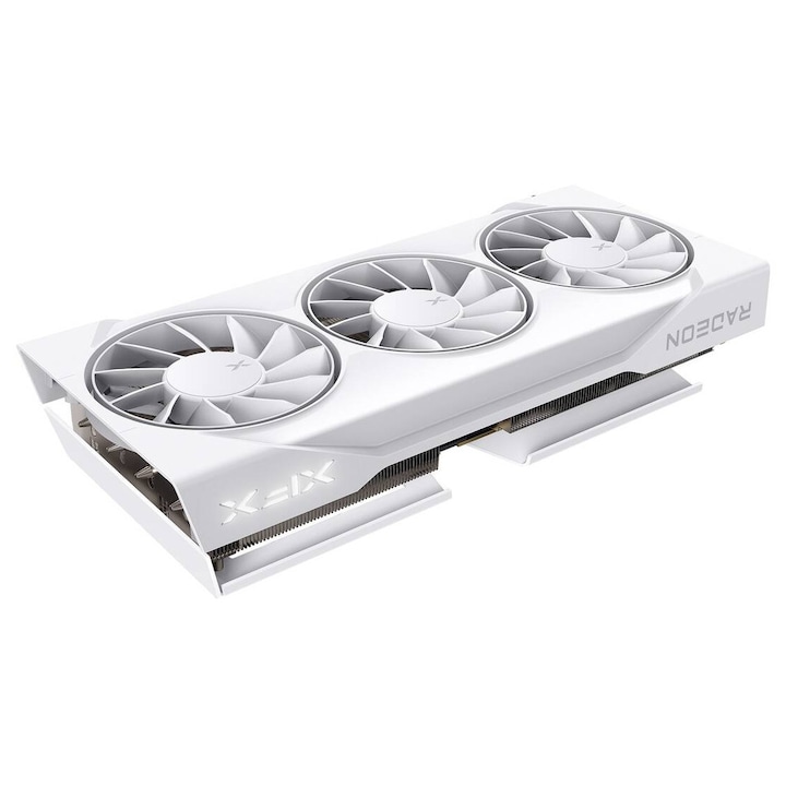 Placă video XFX SWIFT RX 9060XT OC, 16GB, alb, 3 ventilatoare