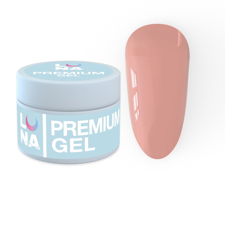 Gel de unghii LunaMoon Premium 09, 30 ml, pentru intarirea si modelarea unghiilor, consistenta medie, aderenta ridicata
