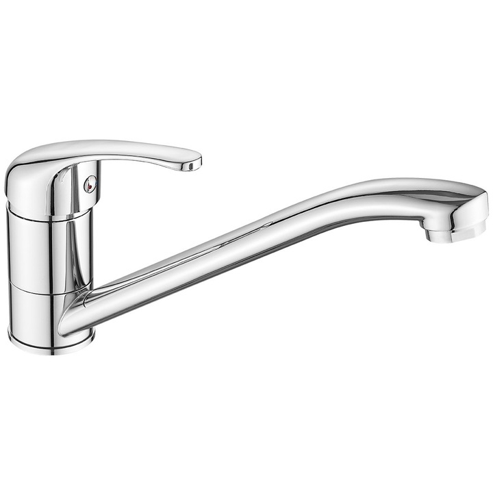 Смесител Zlewozmywakowa Kuchinox Pedro, хром, 15 l/min, 127x252 mm, комплект с 2 wezyki 3/8"