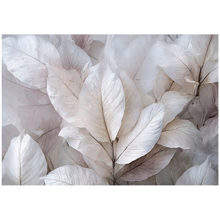 Fototapet, frunze, abstractie, 3D, modern, pentru perete, pentru camera, tapet, pentru living, perete, decorare, 400x280 cm, 15760VX8
