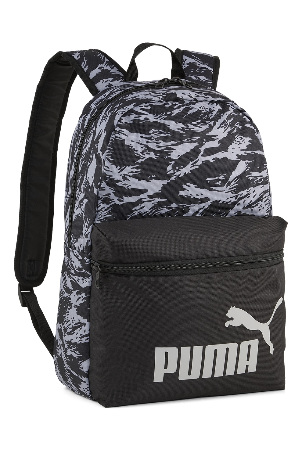 Puma, Rucsac cu imprimeu logo Phase - 22L, Negru, Gri deschis