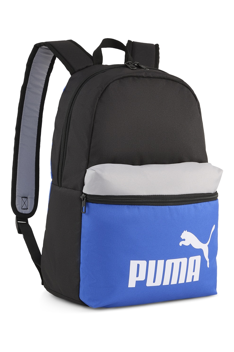 Puma, Rucsac cu logo - 22 L, Negru, Albastru deschis