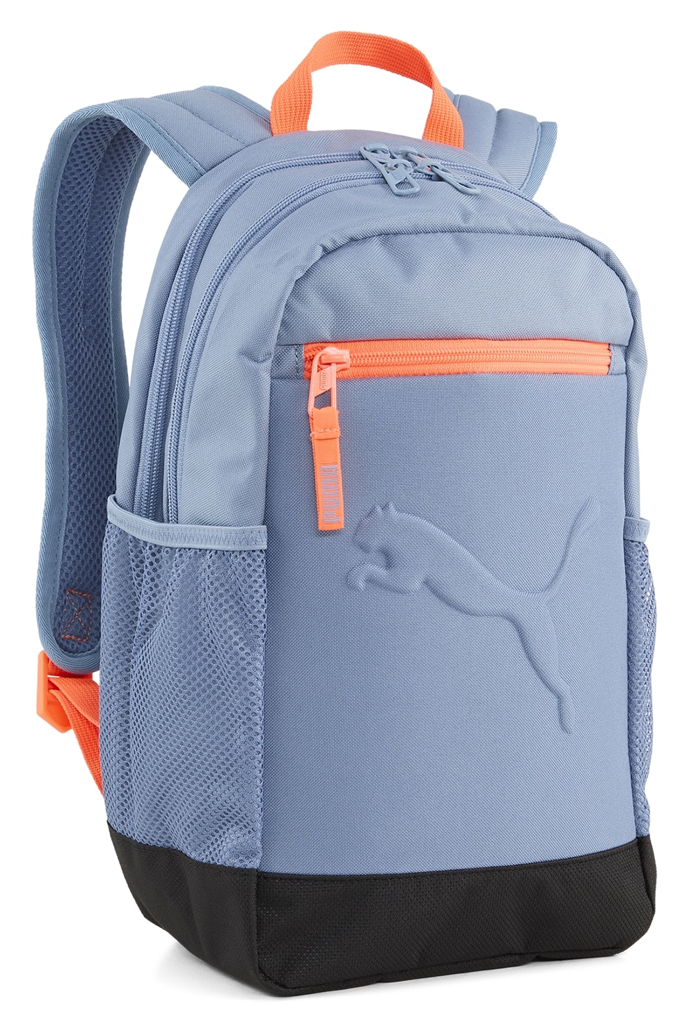 Puma, Rucsac mic din material textil cu logo in relief Buzz, Albastru pastel, Negru