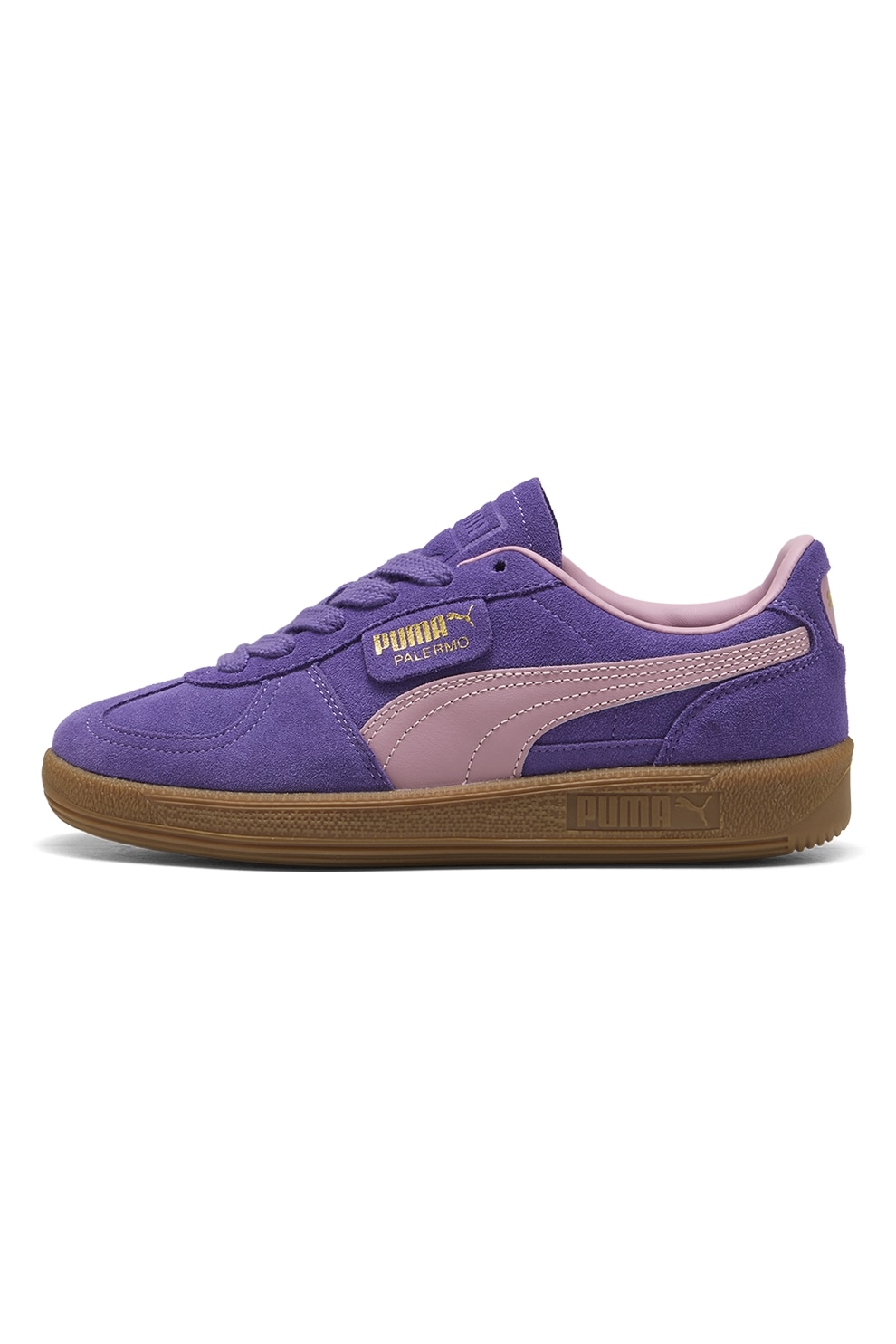 Puma, Pantofi sport Palermo de piele intoarsa, Violet, 39 EU