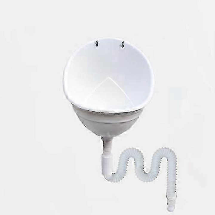 Urinal montat fara apa, design anti-blocare, plastic PP, 34.5x29.5cm, galben