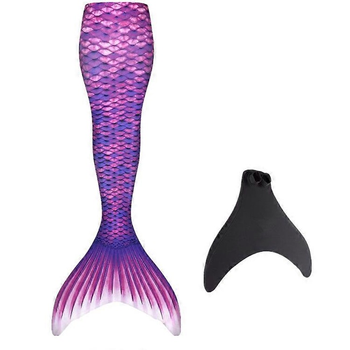 Coada sirena pentru copii, Neopren, Mov