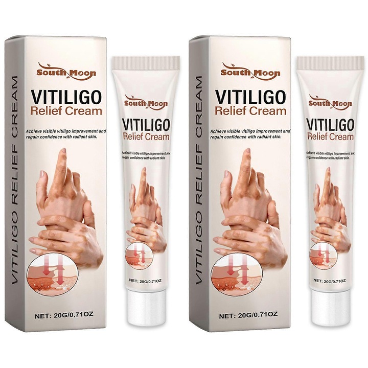 Crema pentru vitiligo, 3 bucati, efect de estompare, design portabil, 20g
