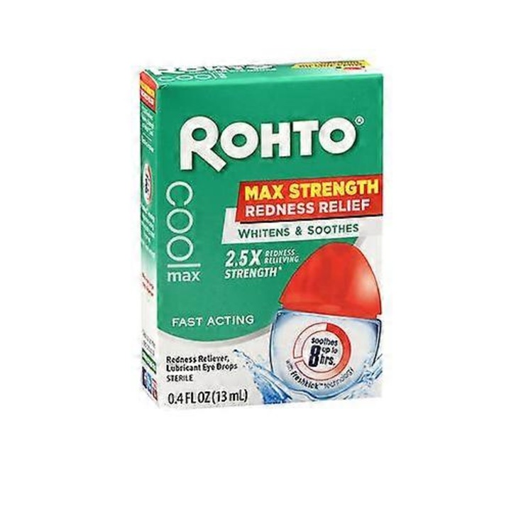 Picaturi pentru ochi, Rohto, Cooling Maximum Redness, 0.4 Oz, actiune rapida, efect de racorire