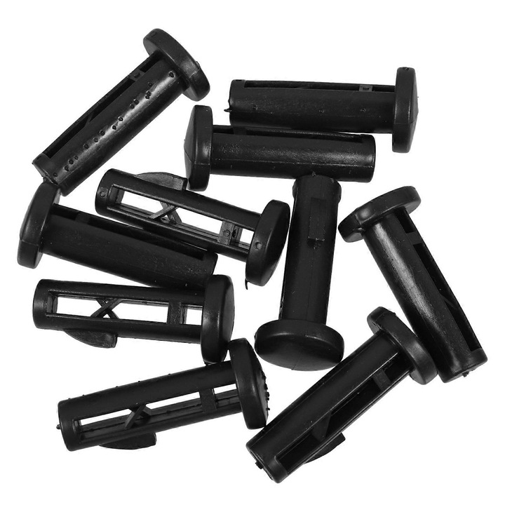 Kukafedél zsanérok, műanyag, 6.00x3.00x1.80cm, 10 darabos készlet, fekete