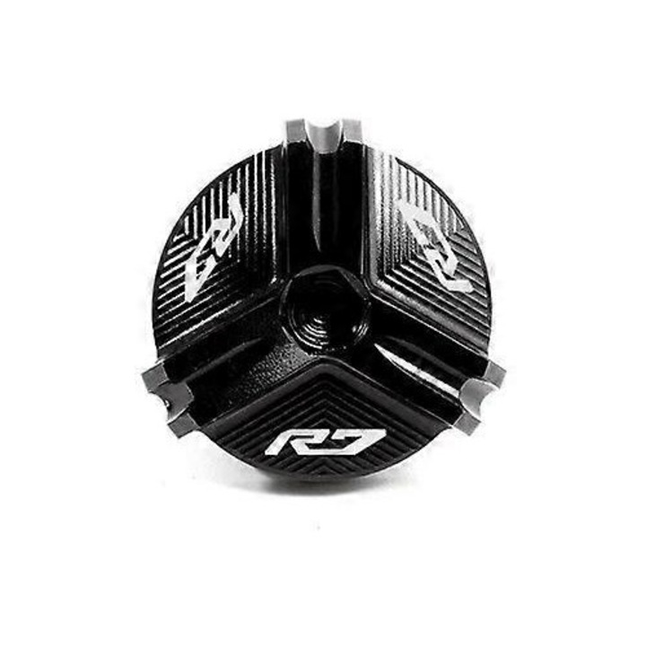 Surub scurgere ulei motor CNC aluminiu anodizat negru 6061 pentru Yamaha R1 R3 R6 R7 1998-2023