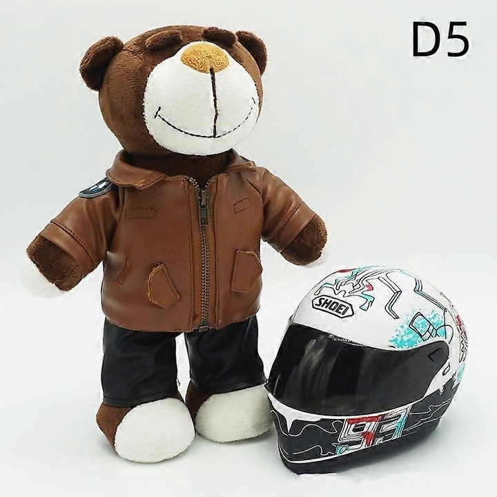 Jucarie de plus Kawaii, set 16cm si 30cm, decorata cu motocicleta, unisex, material: plus