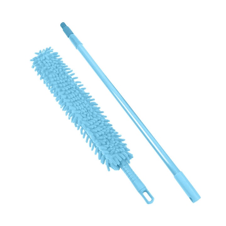 Mop multifunctional retractabil, set duster pentru ventilator, albastru, 54x89cm