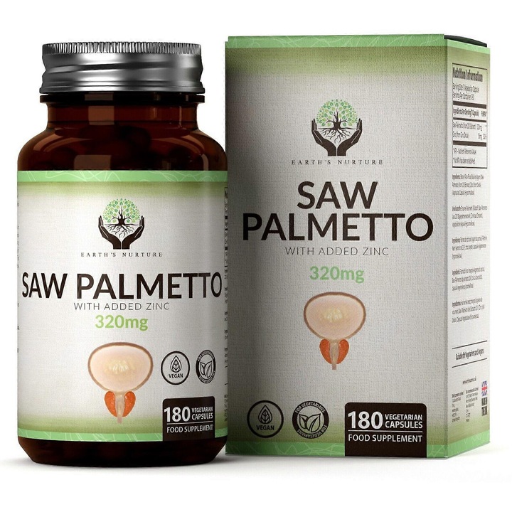 Extract de Saw Palmetto cu Zinc 320mg, 3 sticle, 540 capsule
