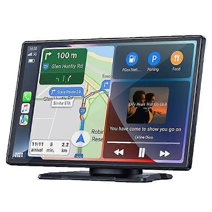 9 hüvelykes autós multimédia lejátszó, 1080P tolatókamera, vezeték nélküli CarPlay és Android Auto csatlakozás, GPS navigáció