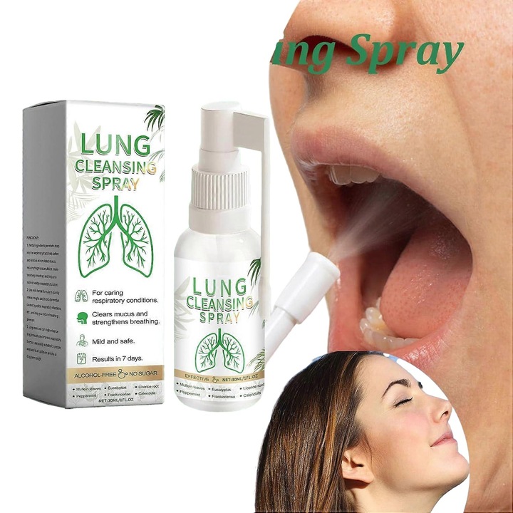 Spray pentru curatarea plamanilor 30ml, natural, usor de utilizat