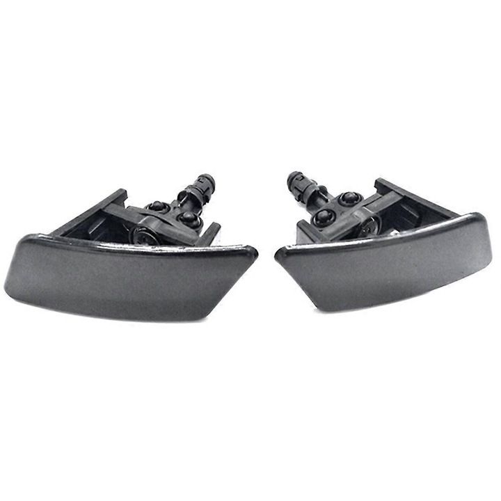 Duza spalator faruri stanga-dreapta set 2 bucati pentru Citroen C4, negru, ABS