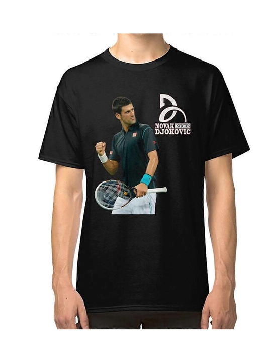Férfi póló, Novak Djokovic modell, klasszikus szabás, pamut, többszínű