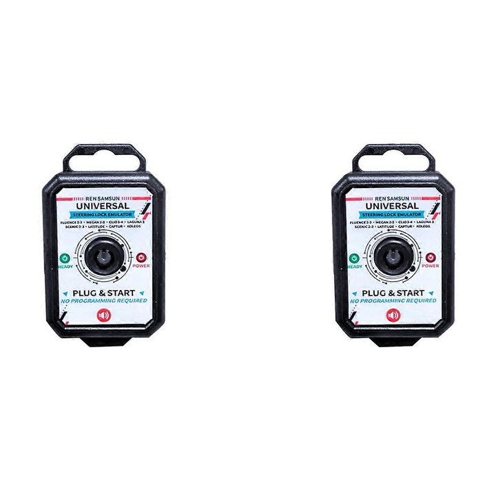 Emulator blocare volan universal, negru, set 2 bucati