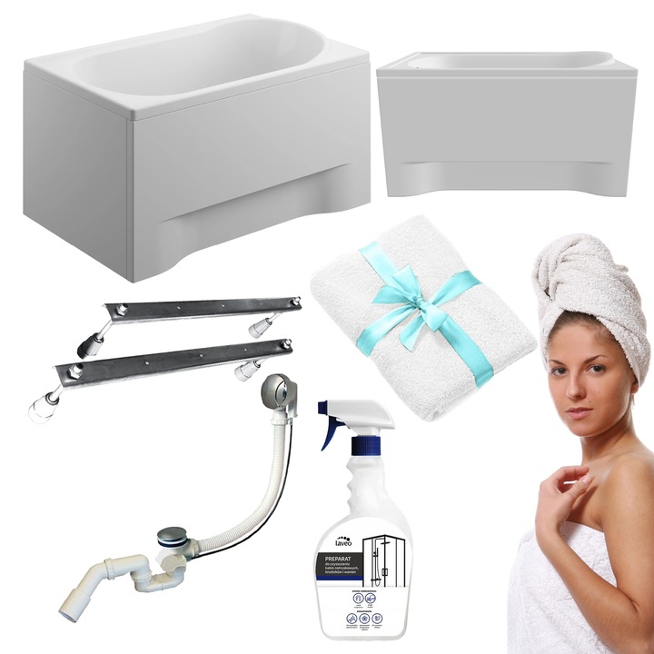 Cada dreptunghiulara Polimat, 110x70 cm, accesorii incluse