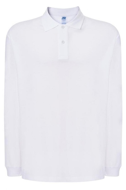 Bluza polo cu maneca lunga barbati, bumbac 100%, Premier, white, 3XL