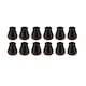 Set 12 protecții picioare scaun NEXTLY, antizgârieturi, antizgomot, negru-visiniu, 3x2.8cm S