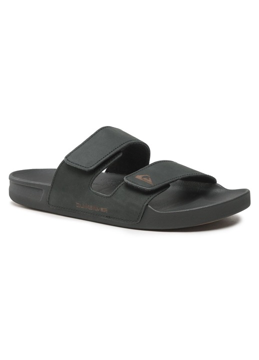 Slapi barbati Quiksilver, AQYL101256, Piele naturala, Negru, Negru