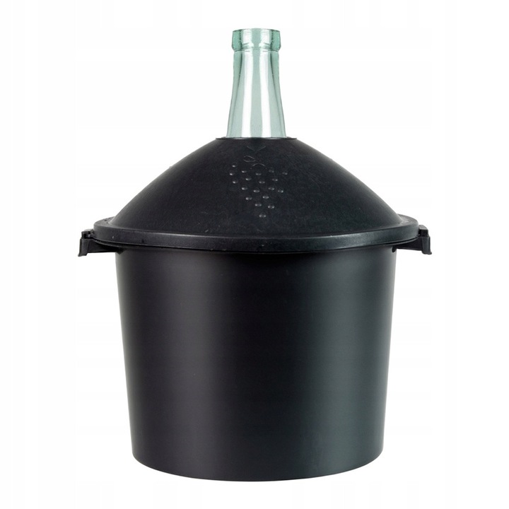 Damigeana vin 15L cu cos, sticla groasa, inaltime 46cm, diametru 39mm