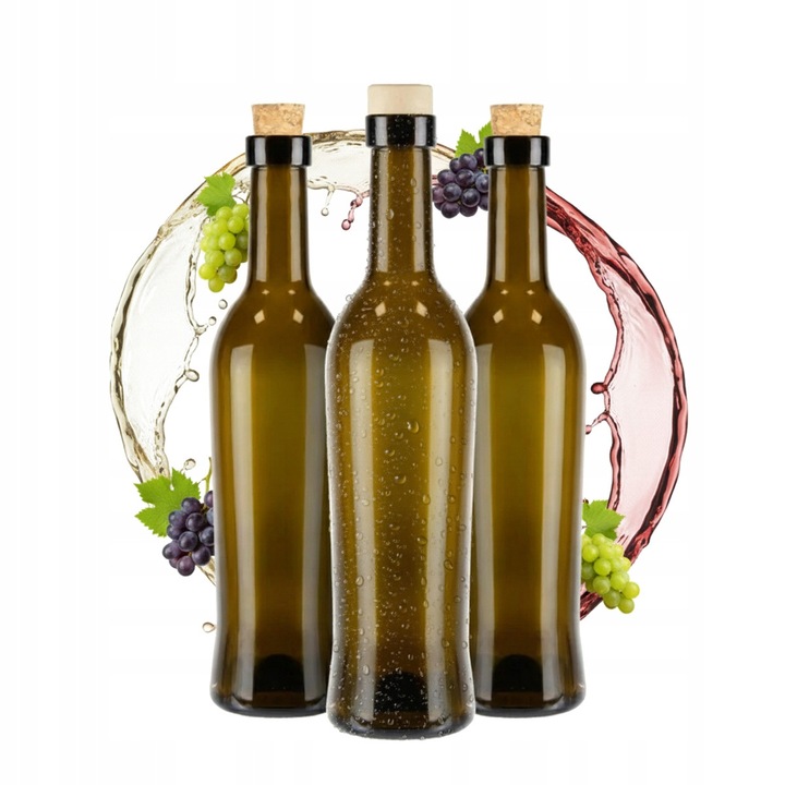 Set 10 sticle Bimberek Toscana 500ml, sticla inchisa, 29x6,8cm