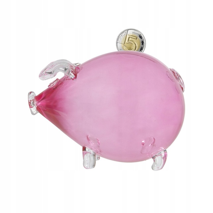 Pusculita mare din sticla pentru fetite, Bimberek, Roz