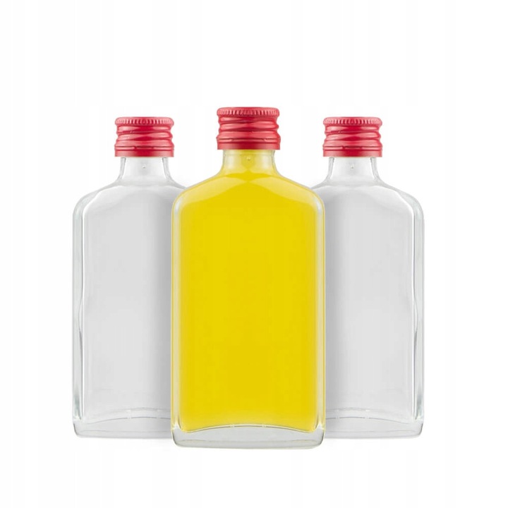 50 db-os üvegkészlet tetővel, Bimberek, 40 ml-es űrtartalommal, átlátszó