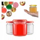 Set 12 borcane, 200ml , cu capac, Bimberek, pentru conserve, gemuri, muraturi