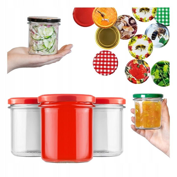 Set 50 borcane din sticla Bimberek, 350 ml