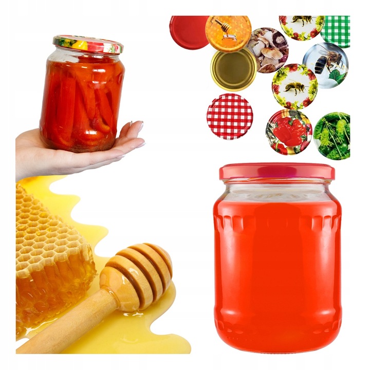 Set 48 borcane sticla 720ml, capacitate mare, diverse culori, 13x9cm