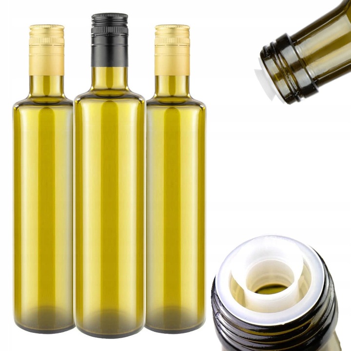 Set 10 Sticle DORICA 500ml, sticla groasa, capac cu dozator, culoare inchisa