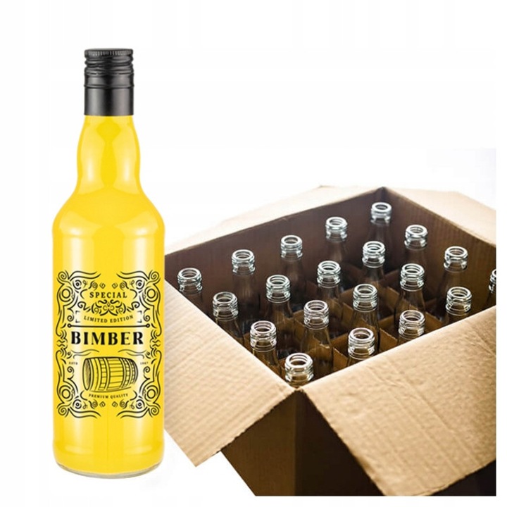 20 darabos MONOPOL 500 ml-es üvegkészlet, színtelen, 25,5x6,6 cm