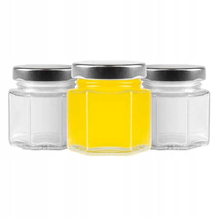 Set 12x recipiente condimente 30ml cu capac metalic, transparent, 5x4,5cm