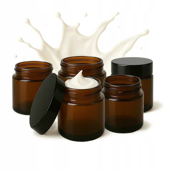 Комплект от 5 стъклени плочи, кафяв цвят, 100 г