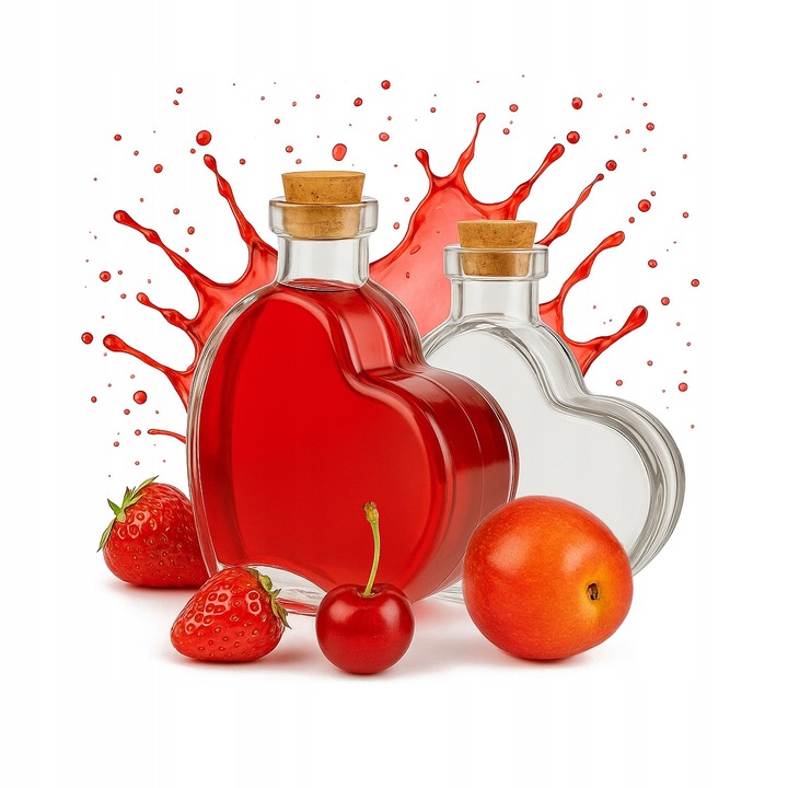 Комплект от 64 шишета във формата на сърце 250 мл Bimberek, безцветни, 12,7x10,5 см