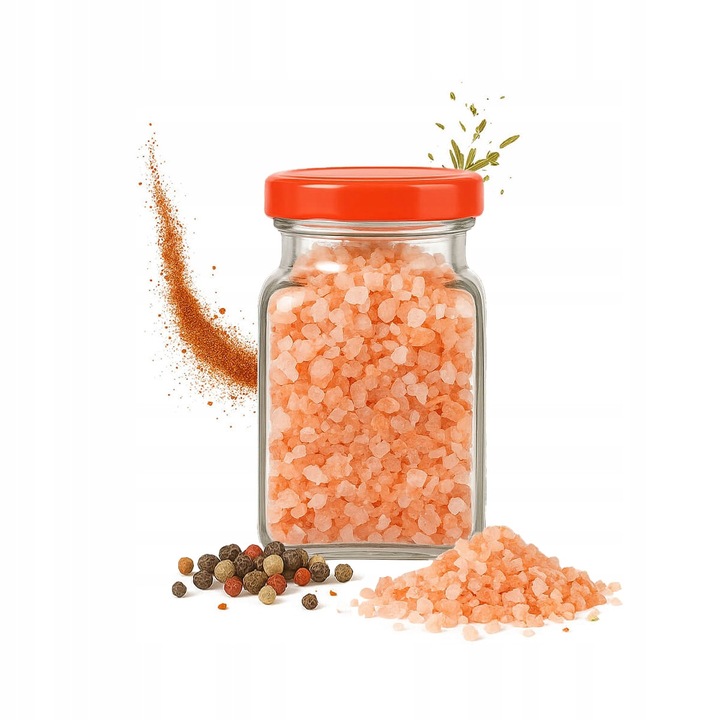 Set 5 borcane patrate Bimberek 150ml sticla, capac fi 53, pentru gem, miere, condimente